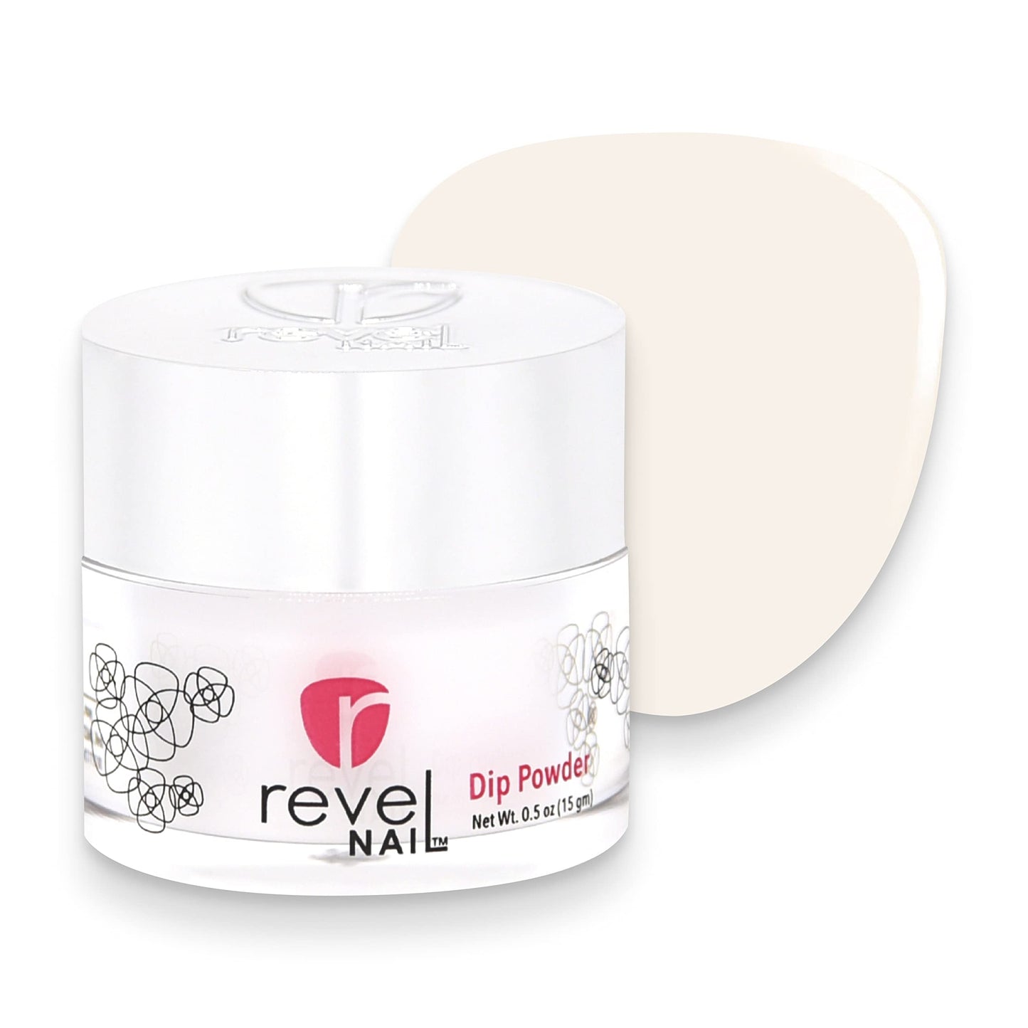 Revel Nail Dip Powder - White Dip Powder for Nails, Chip Resistant Dip Nail Powder with Vitamin E and Calcium, DIY Manicure, Emily