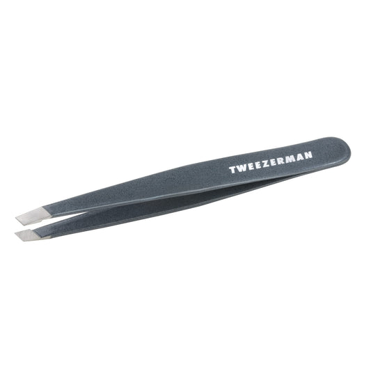 Tweezerman Stainless Steel Slant Tweezer - Eyebrow Tweezers for Women and Men (Blue Stone)