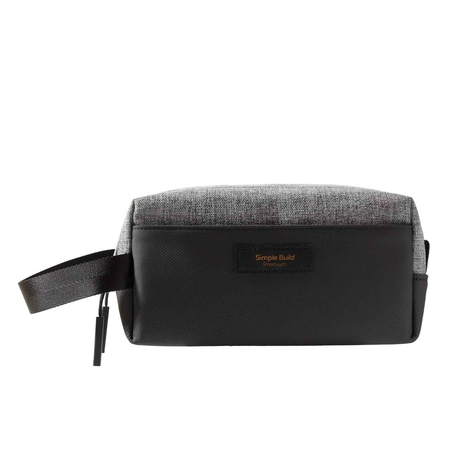 Simple Build Travel Toiletry Bag for Men Waterproof Shaving Kit Compact Dopp Bag Toiletries Organizer for Accessories and Essentials - (Heather Gray, Small)