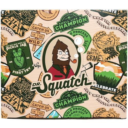 Dr. Squatch Men¡¯s Soap & Cologne Bundle - Birthday Gifts for Men - Bar Soap, Men's Cologne - Gifts for Men (6 Soap, 1 Cologne)