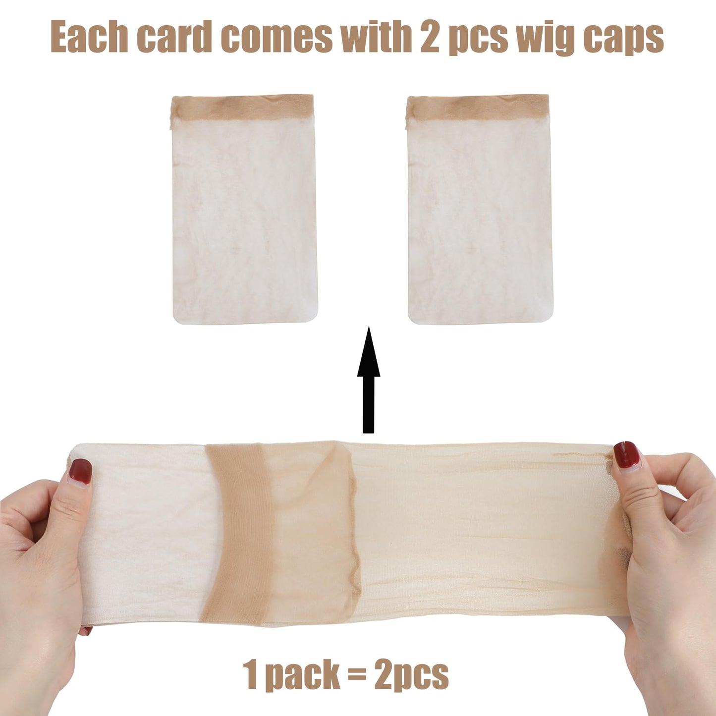 HD Wig Cap 24Pcs Invisible Stocking Wig Cap for Lace Front Wig High-elastic Stretchy Breathable Nylon Wig Caps Ultra-thin Sheer Wig Cap Natural Transparent HD Wig Caps