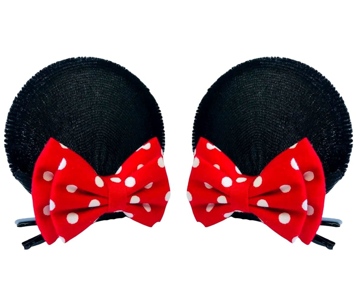 Products4ushop Red Polka Dots Bow Mouse ears Hair Clips Barrettes Elastic Hair Bands Kids Girls Costume: M3 (MC Sparkling)