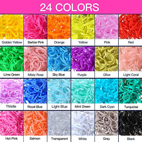 1500PCS Hair Bands 24 Colors - Elastic Toddler Hair Ties Set