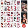 Halloween Scar Tattoos - 30 Sheets Temporary Fake Wound Stickers