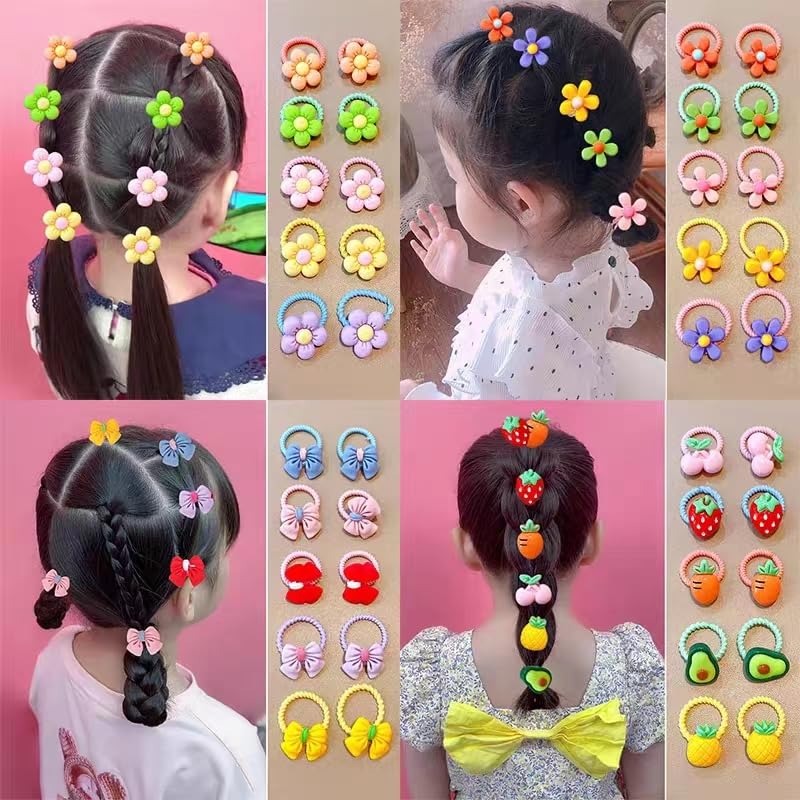 ALTALIVA 100Pcs Baby Hair Ties – Small 0.95in Multicolor Soft Cotton Elastic Bands