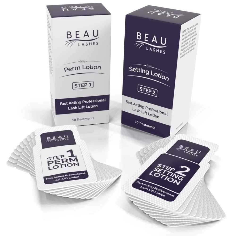 10 Sets Of Lash Lift Lotions For Professionals - For Perming, Curling and Lifting Eyelashes | Semi Permanent Salon Grade Supplies For Beauty Treatments | 10 Treatments