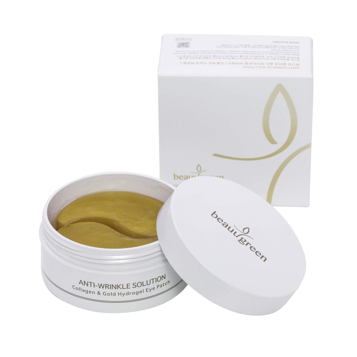 BEAUUGREEN Collagen & Gold Hydrogel Eye Patch 90g60pcs/ Korean Eye mask under eyes Moisturizing and Hydrating for Dark circle, Anti-wrinkle & Anti-aging