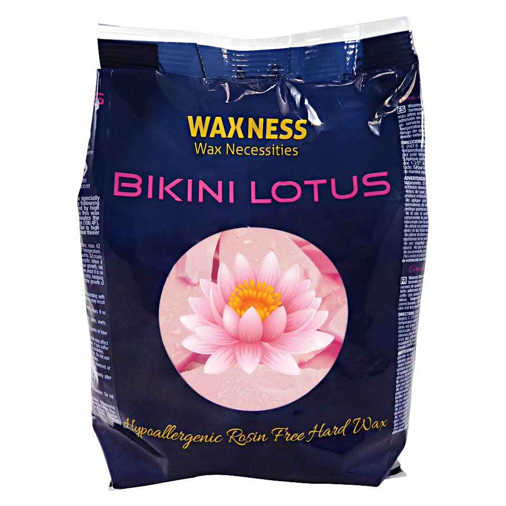 Waxness Premium Luxury Bikini Lotus Stripless Waxing Kit with 14 oz / 0.4 kg Wax Bag