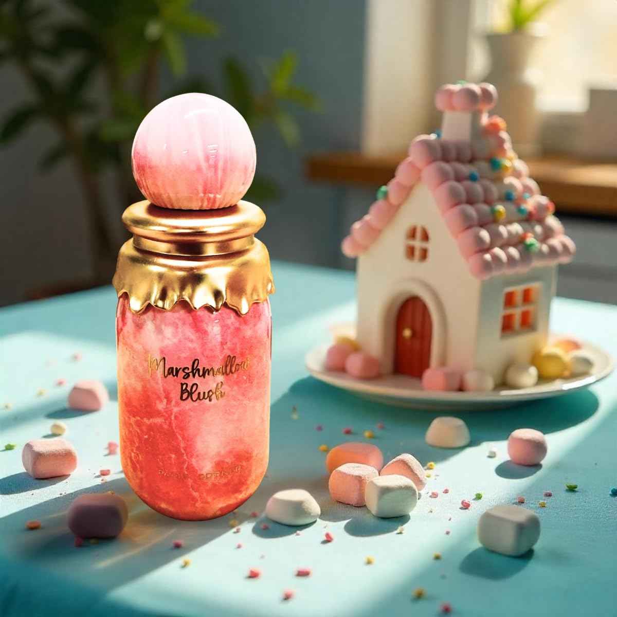 Paris Corner | Marshmallow Blush EDP | A Unique Gourmand Marshmallow Strawberry Perfume for Women | Long-Lasting Sweet Scent Fragrance for Daily Use (3.4 Fl Oz)