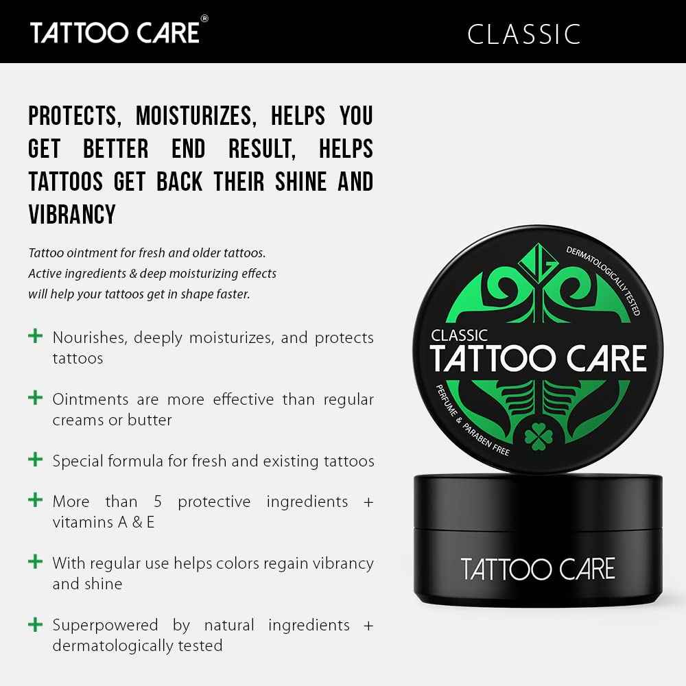 TATTOO CARE Makra Classic – Unscented Aftercare Ointment - for New & Older Tattoos – Deeply Moisturizes and Refreshes – Enhances Colors, Prevents Ink Fading -1.23 Oz (Pack of 3)