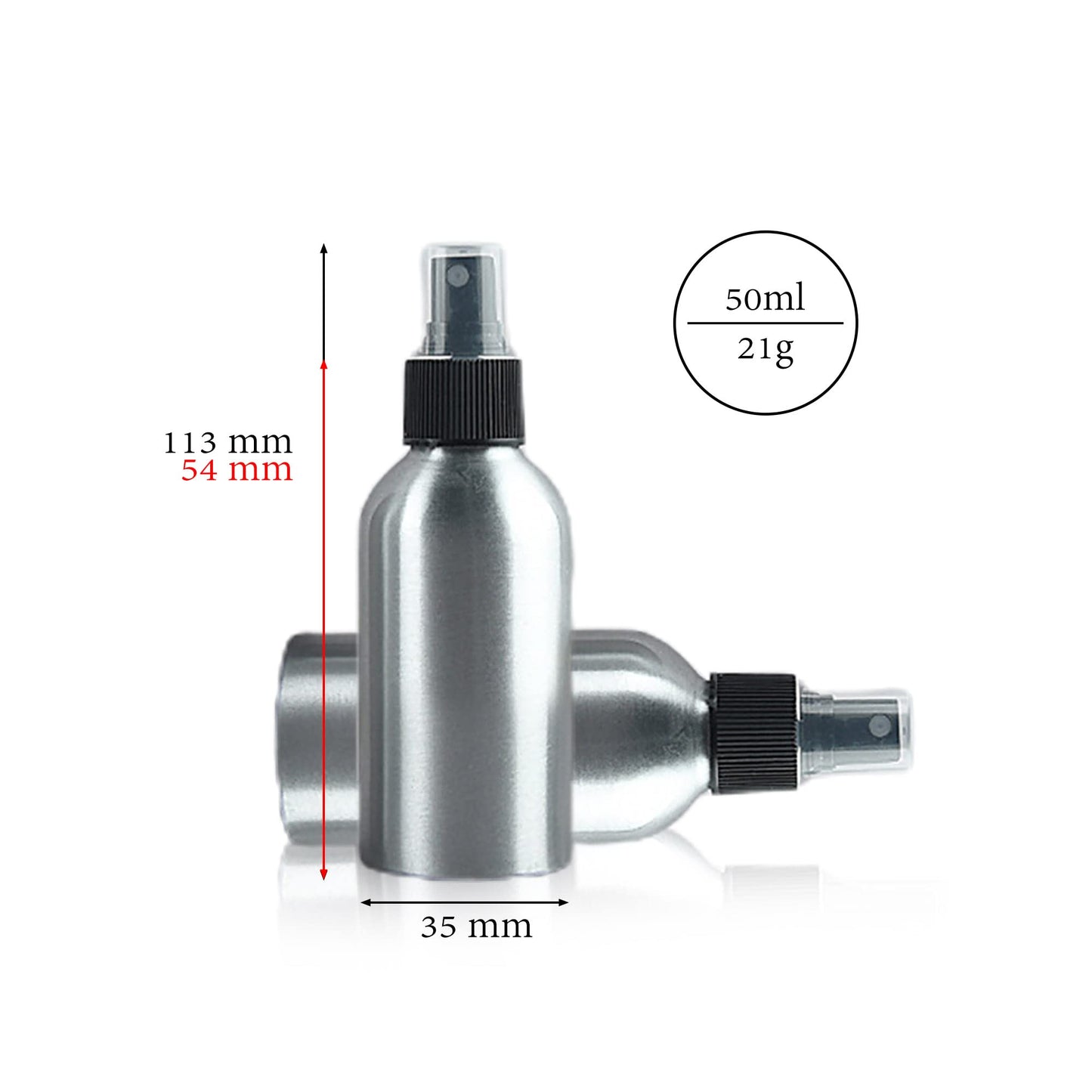 1st Choice 1.7 oz 6 PCS Aluminum Spray Bottles-Reusable Fine Mist Spray Bottles, Leak Proof Nozzle Travel Spray Bottle, Misting Spray Bottles for Cosmetic Fragrance, Hair Styling, Facial Mist