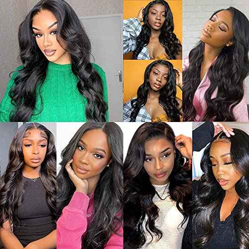 Body Wave Bundles Human Hair 3 Bundles (10 12 14 inches) 10A Brazilian Virgin Human Hair Body Wave Bundles Natural Color 100% Unprocessed Brazilian Human Hair Weave Extensions