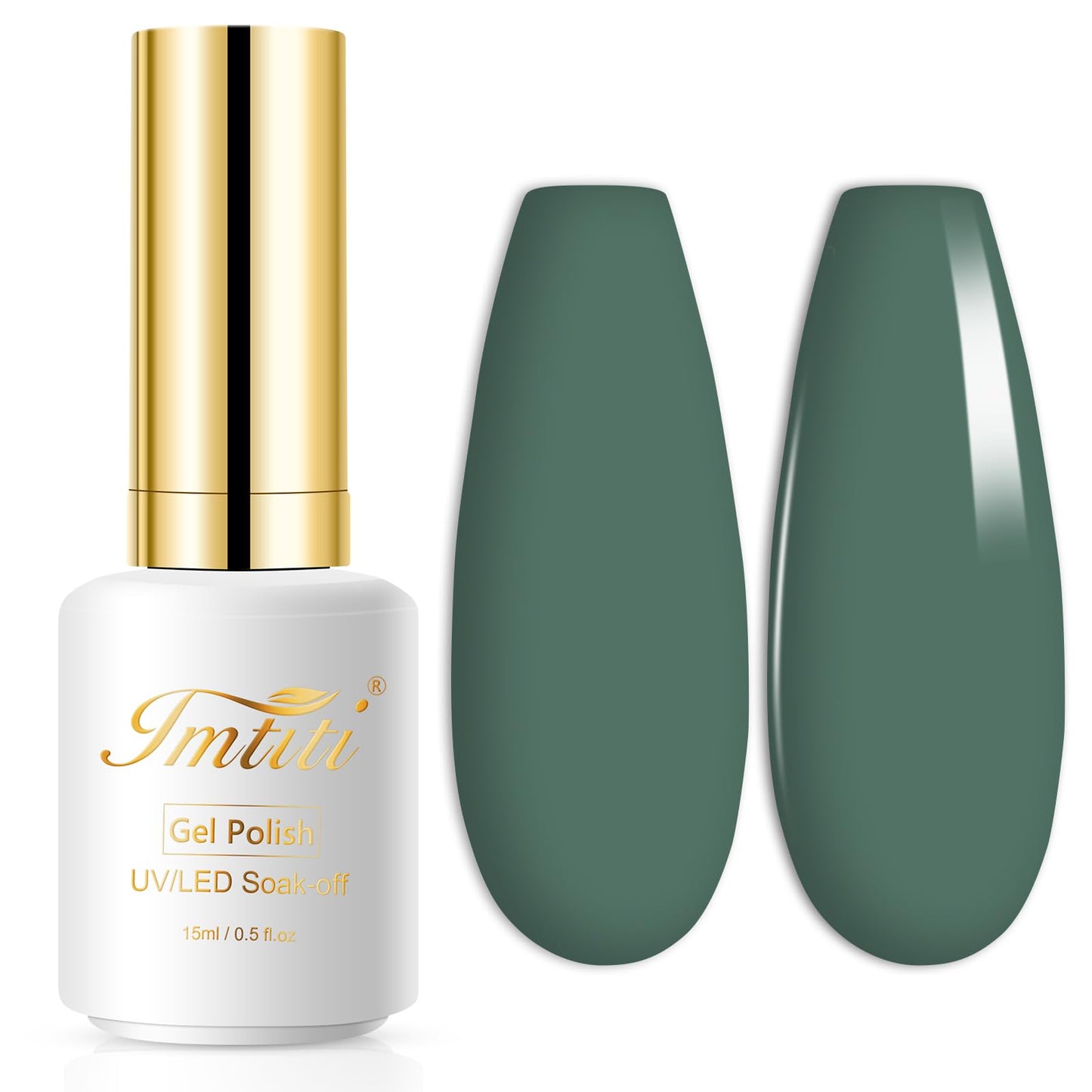 Imtiti Gel Nail Polish, Sage Green Gel Polish, 0.5 Fl Oz