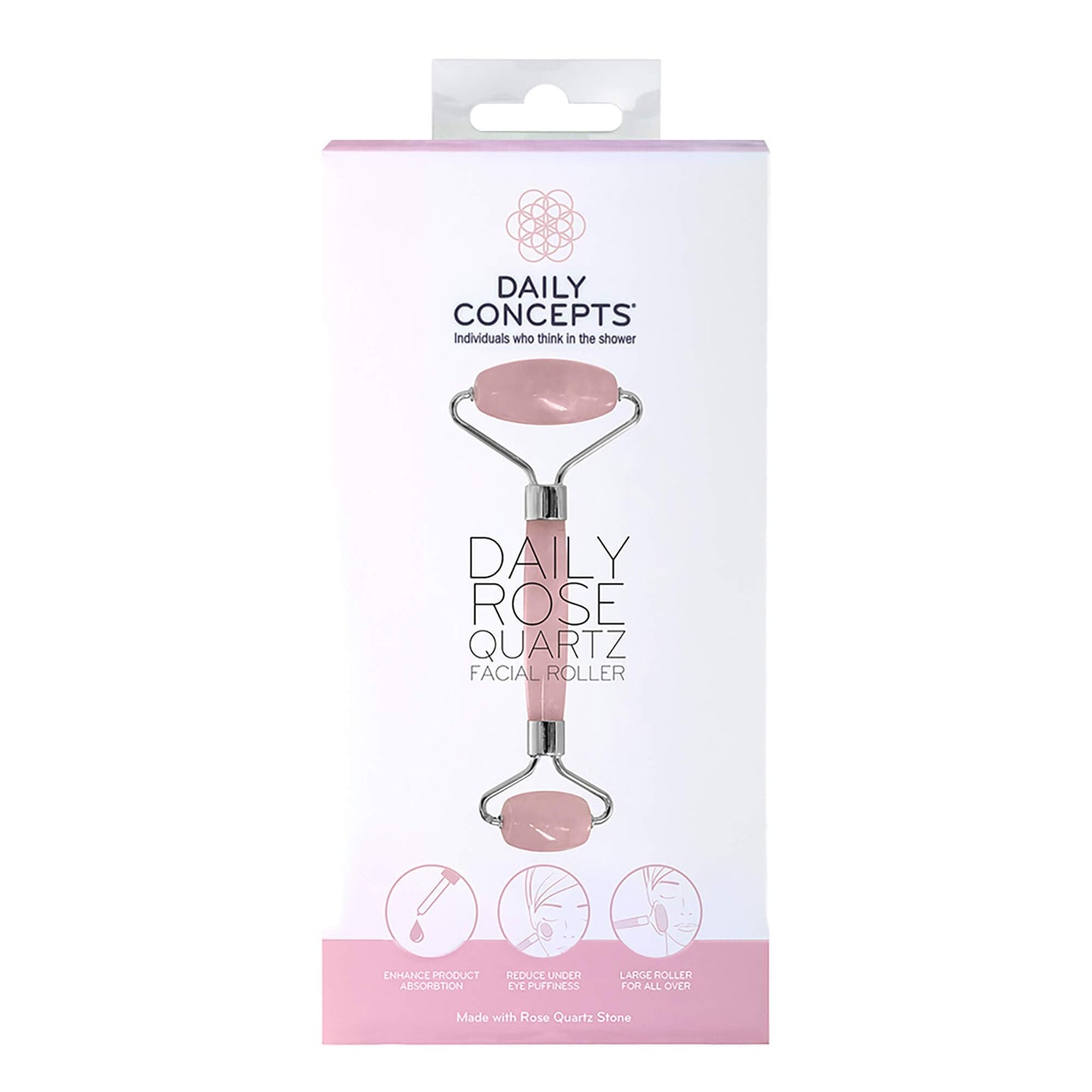 DAILY CONCEPTS Daily Facial Roller, Rose Quartz