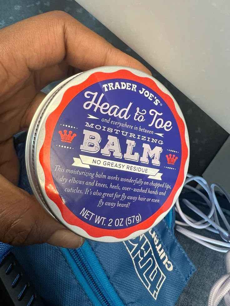 Trader Joe's Head to Toe Moisturizing Balm and Beard Balm 2 Ounce, 3-Pack