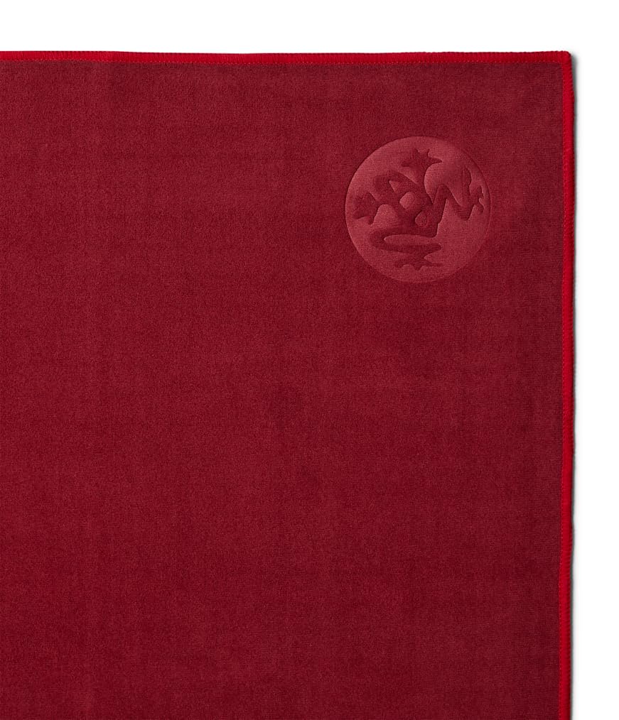 Manduka eQua Yoga Mat Towel - Quick Drying Microfiber, Lightweight, Easy for Travel, Use in Hot Yoga, Vinyasa and Power, 72 Inch (182cm), Verve