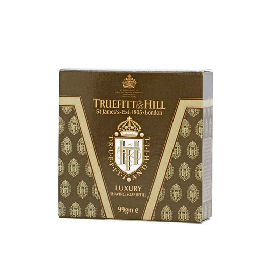 Truefitt & Hill Luxury Shaving Soap Refill for Acacia Wood Bowl - Traditional - Hydrating, Rich Lather for a Closer, Smoother Shave, Gentle on Sensitive Skin, Perfect for Refills - 3.3 oz.