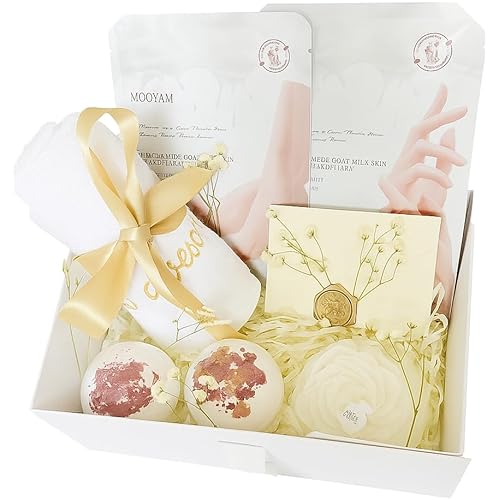 Spa Gifts for Women Bath and Body Gift Basket Mothers Day Gifts Coconut Lavender Home Spa Set Self Care Gift for Mom Sister Her Wife Birthday Gifts Spa Kit Care Package Thank You Gift