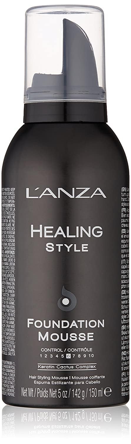 L'ANZA Healing Style Foundation Mousse with Medium Hold Effect, Refreshes and Moisturises Hair and Scalp, With Advanced Control Technology, Non-drying Formula, and Natural Ingredients (5 Fl Oz)