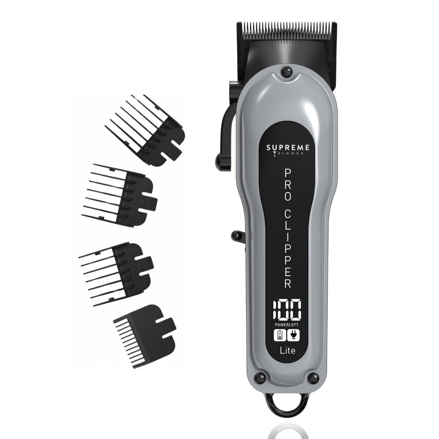 Supreme Trimmer Pro Clipper Lite | 210 Min Run Time Professional Hair Cutting Tool Set + Hair Comb, Scissors & Fade Blade | STC5000