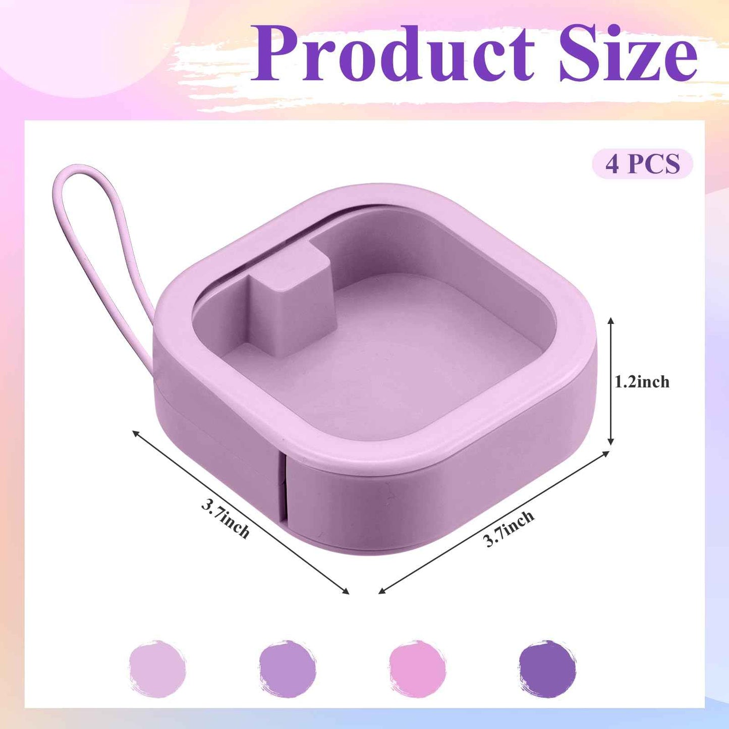 Kathfly 4 Pcs Hair Tie Organizer Portable Accessory Containers Stackable Bobby Pin Holder Home Cotton Swab Dispenser Holder Travel Hair Accessories Jewelry Organizer