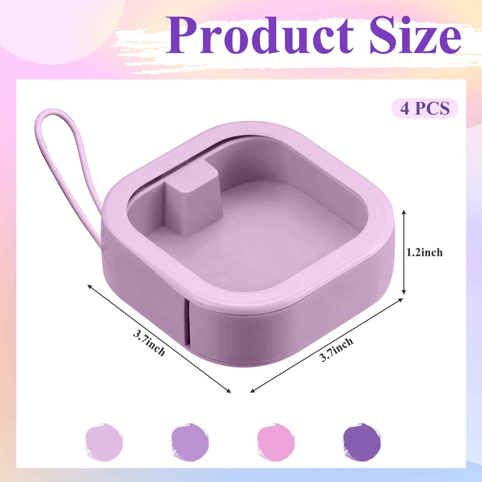 Kathfly 4 Pcs Hair Tie Organizer Portable Accessory Containers Stackable Bobby Pin Holder Home Cotton Swab Dispenser Holder Travel Hair Accessories Jewelry Organizer