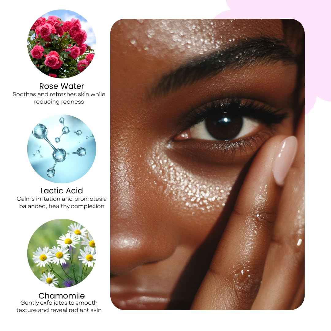 Stush Beauty Soft Aura Foaming Cleanser, Gentle Vegan Face Wash with Rose Water + Chamomile + Lactic Acid, Hydrating for Sensitive Skin & All Skin Types, Sulfate Free, Non-Drying