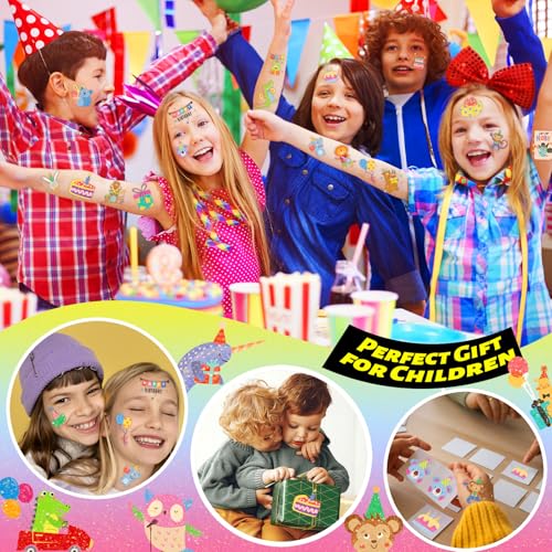 120 Pcs Animal Glitter Temporary Tattoos for Kids, 60 Designs