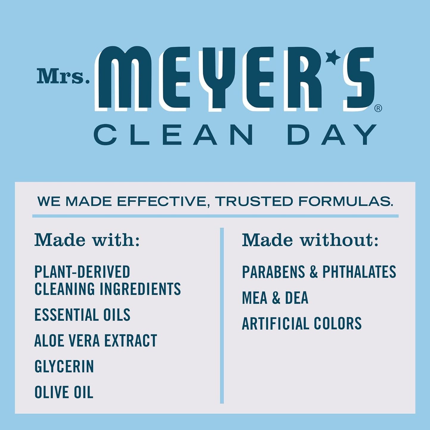 MRS. MEYER'S CLEAN DAY Hand Soap Refill Scent Variety Pack 2 CT (Lemon Verbena + Rain Water)