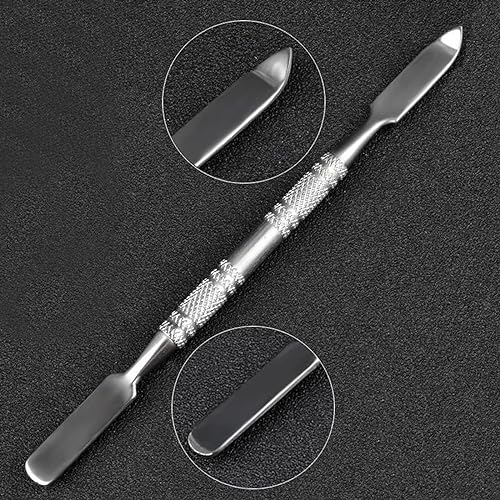 2 Pcs Resin Nail Palette Nail Polish Palette Nail Art Palette with Stainless Stirring Rod (Gray and Purple)
