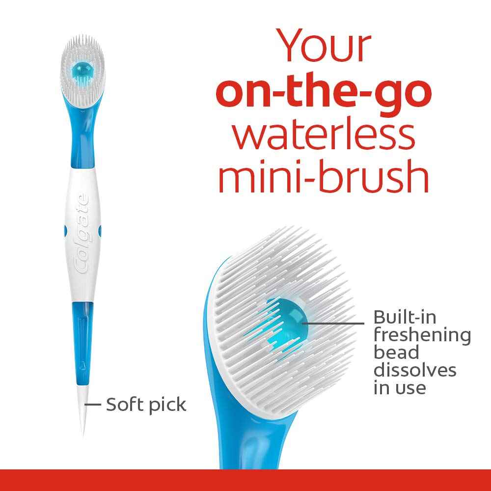 Colgate Optic White Wisp Disposable Mini Toothbrush, Cool Mint 24 Count (Pack of 4)