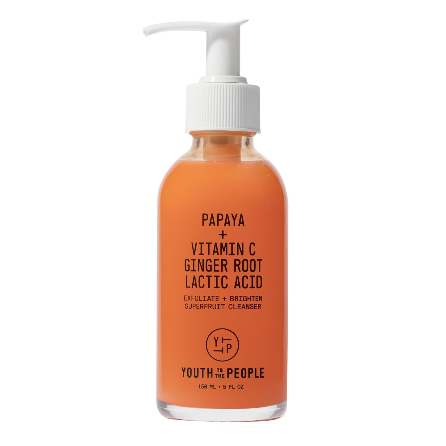 Youth To The People Superfruit Facial Cleanser Full Size - Papaya + Vitamin C Exfoliating Face Wash, Cellular Skin Renewal with AHA + BHA, Evens Skin Tone & Texture for Soft + Radiant Skin - 5 fl oz