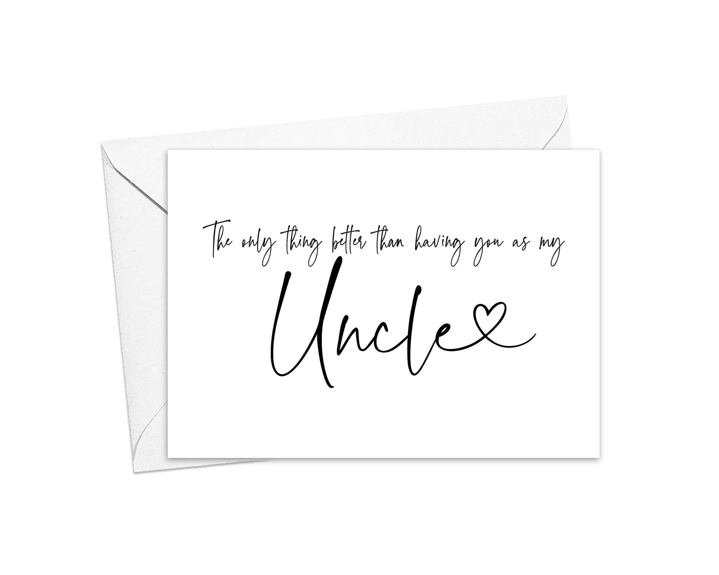 Pregnancy Announcement Card for Uncle, New Great Uncle Card, New Niece Nephew Baby Reveal Card (Uncle)