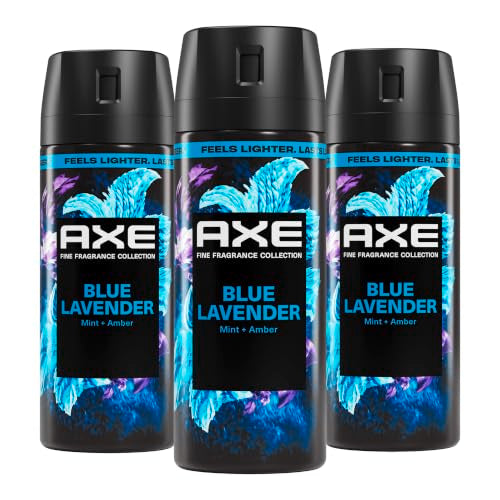 AXE Blue Lavender Body Spray - Long-Lasting Fragrance, 3-Pack 2.9oz