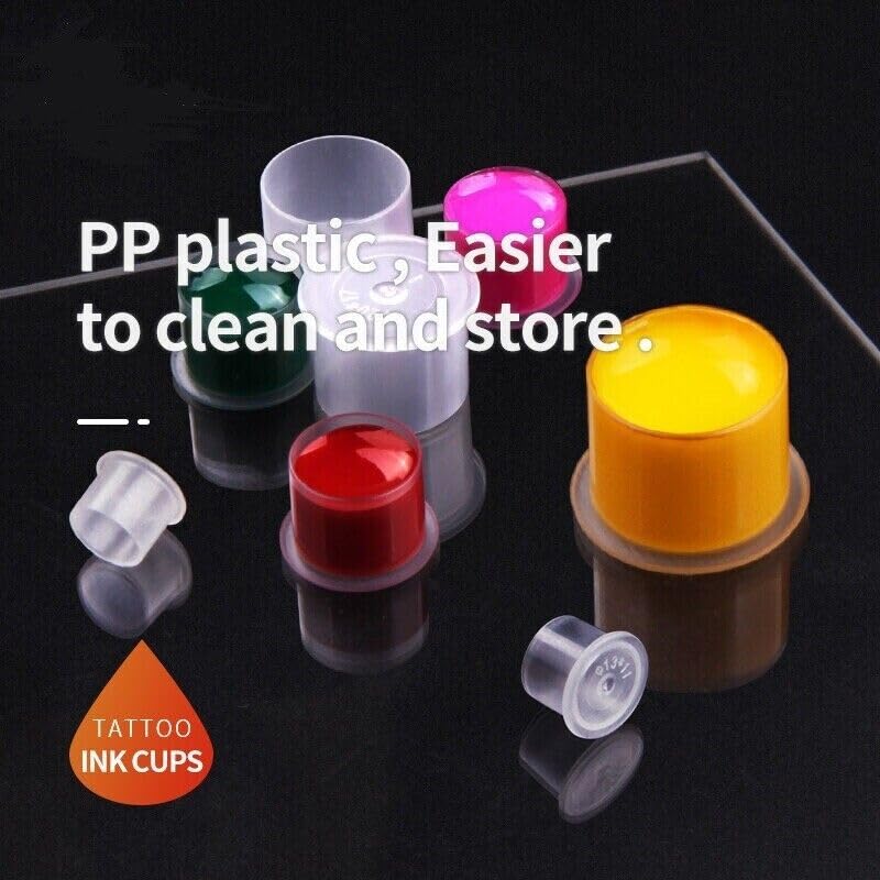 1000PCS Disposable Tattoo Ink Caps - 11mm Flat-Bottom Cups