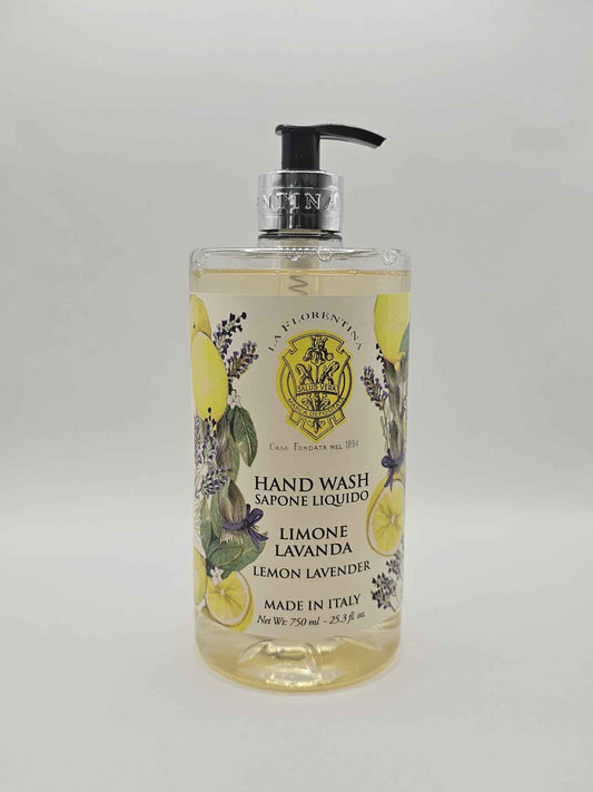 LA FLORENTINA Lemon Lavender Hand Wash, 25.3 Fl Oz, Made in Italy