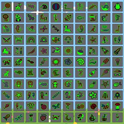 Partywind 408 PCS Temporary Tattoos for Kids, Glow and Glitter Fake Tattoo Stickers for Boys Girls Party Supplies Favors, Cute Goodie Bag Stuffers for Children (Individually Wrapped Sheet)