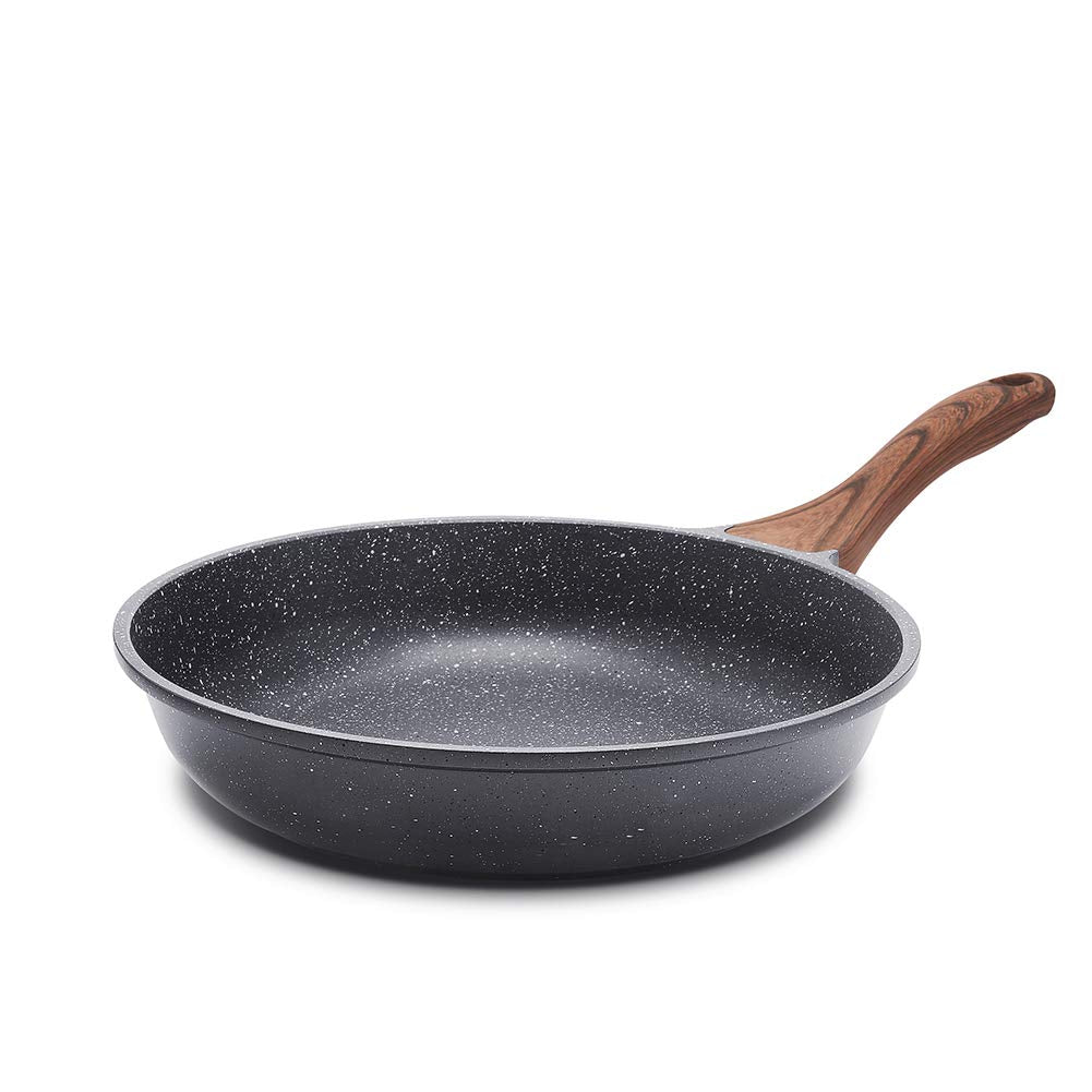 SENSARTE Nonstick Frying Pan Skillet, Swiss Granite Coating Omelette Pan, Healthy Stone Cookware Chef's Pan, PFOA Free (8/9.5/10/11/12.5 Inch) (11 Inch)