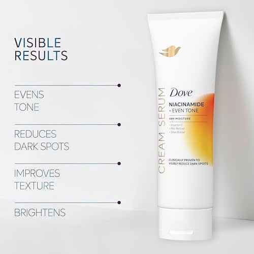 Dove Body Cream Serum Niacinamide + Even Tone for Dark Spots and Uneven Tone with Vitamin C, Pro-Retinol and Shea Butter Lotion, 8 oz