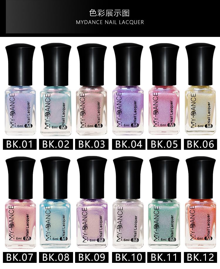 Pearl Milky White Shimmer Nail Polish 6ml - Quick Dry