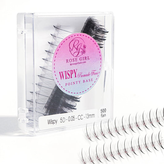 ROSE GIRL Ultra Wispy Lashes Volume Fan-Individual Lashes Fake Eyelashes Extension-Lashes Natural Look-Handmade Kit-5D/7D/9D–C CC D Curl Thickness 0.05~0.07mm-9~16mm Length(5D-0.07-CC-9mm)