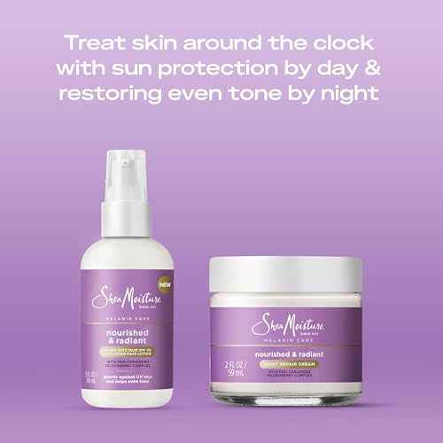SheaMoisture Melanin Care Broad Spectrum SPF 30 Sunscreen Face Lotion Nourished & Radiant for Protection Against UV Rays & Even Tone, with Pro-Ceramides +Elderberry Complex, 3 oz