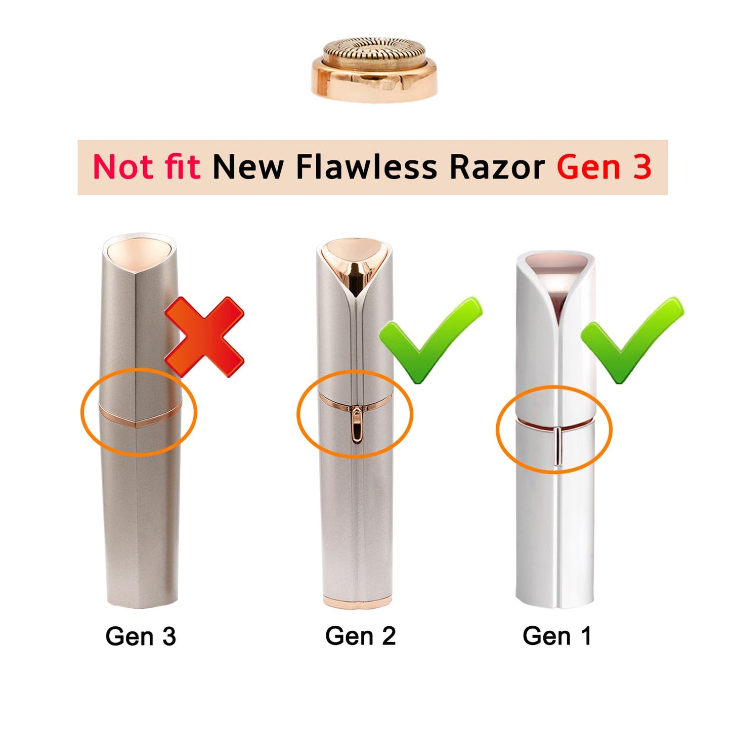 Replacement Heads for Flawless Finishing Touch Facial Hair Remover Device, Replacement Blades For Flawless Facial Hair Removal