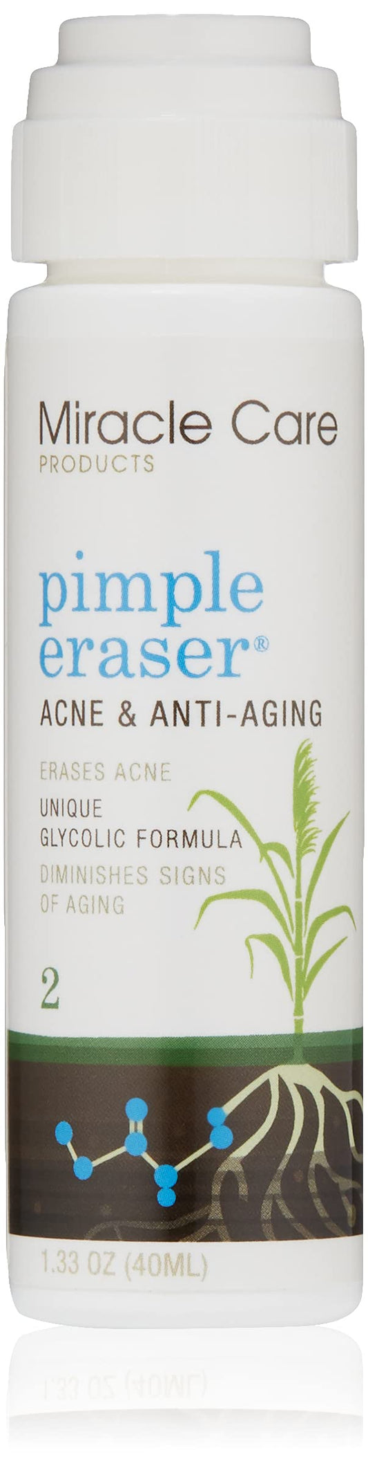 Pimple Eraser Acne Anti Aging Glycolic by Miracle Care - Best Glycolic Skincare, Free of Chemicals & Drugs!