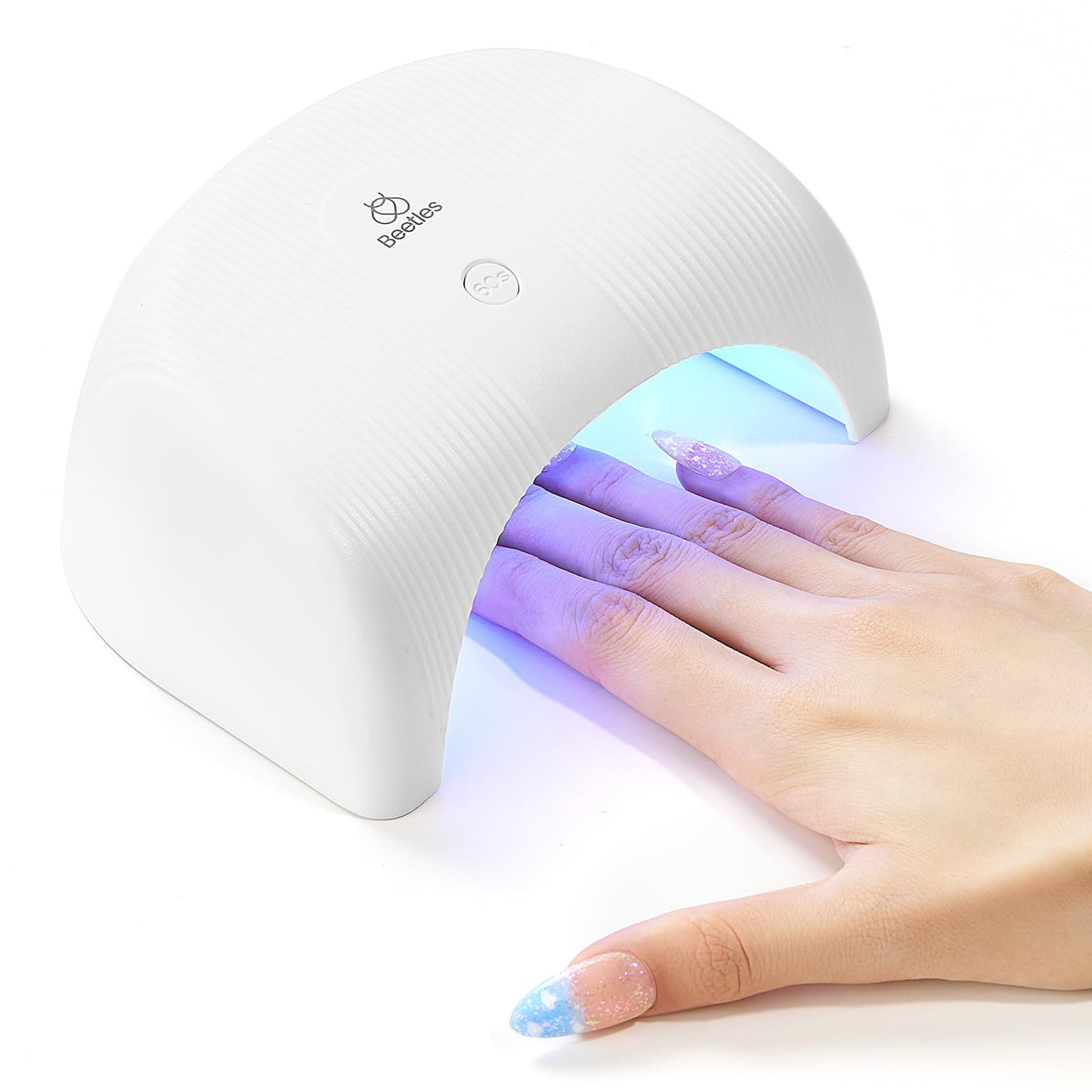 Beetles Gel Polish UV LED Nail Lamp, Fast Drying Nail Dryer Compact Manicure Light with Timer Setting Sensor Elegant Shell UV Light for Gel Nails DIY Home Gift for Her