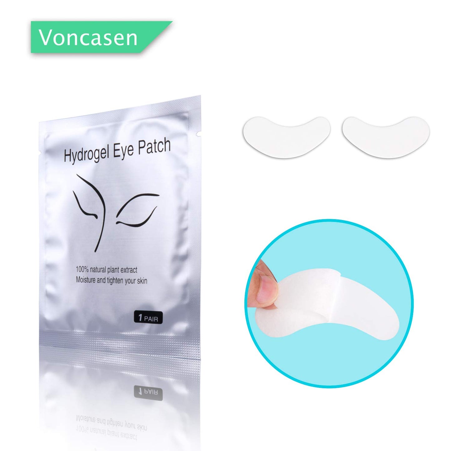 50 Pairs Set, Under Eye Pads, Comfy and Cool Under Eye Patches Gel Pad for Eyelash Extensions Eye Mask Beauty Tool