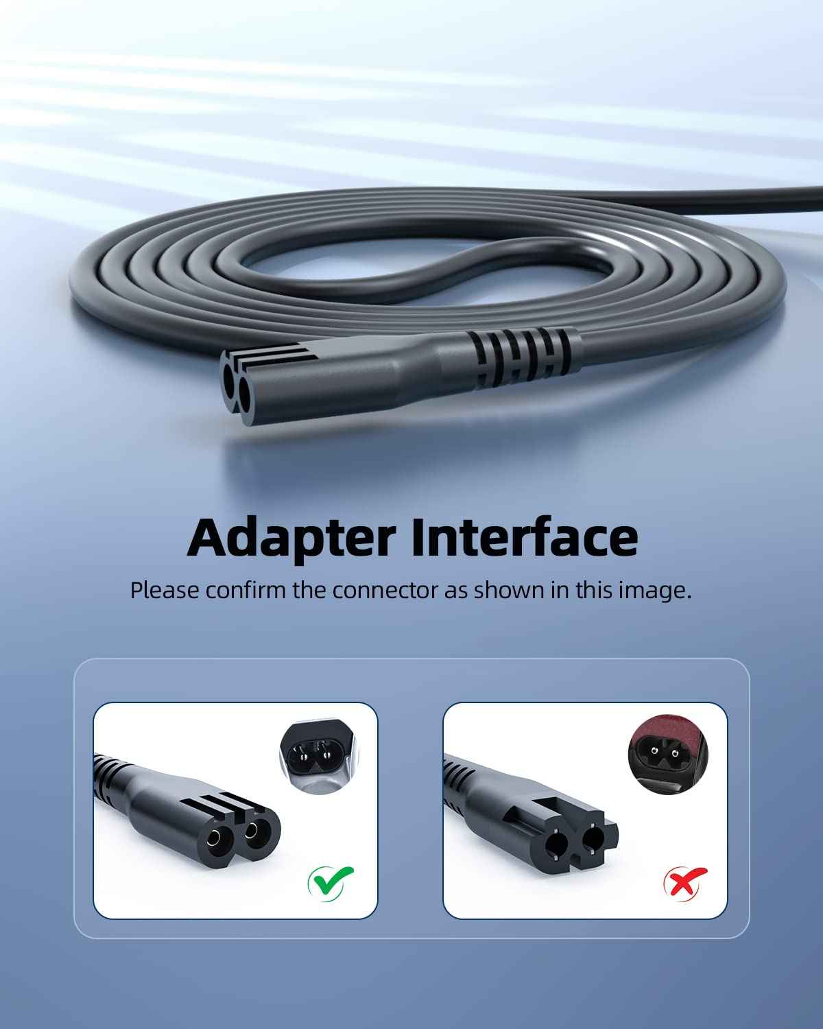 4V Charger Fit for Wahl Cordless Magic Clipper 8148 8164 8591 8509 1919 8591L 8148L 8148-308 08504-400 97225-002 Clip Shaver, AC Adapter Power Cord Supply for Sterling 4, S010AZM0400200