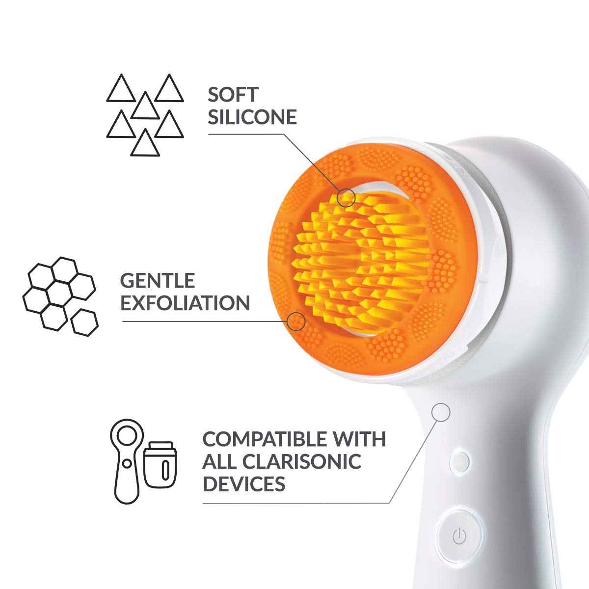Clarisonic Sonic Face Exfoliator Cleansing Brush Head | Gentle Exfoliating Brush to Brighten Skin | Suitable for Sensitive Skin
