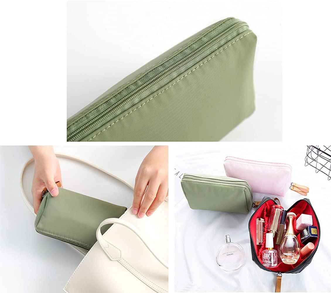 Vviitop Medium Makeup Bag for Purse, Makeup Pouch Small Cosmetic Bag Mini Portable Handbag for Women and Girls (Emerald Green)