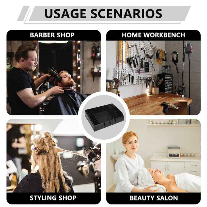 Barber Clippers Tray Station Hair Trimmer Holder Multifunctional Razors Case Stylist Hairdressing Combs Clips Scissors Holder(12.87" X 8.9")